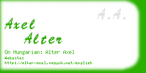 axel alter business card
